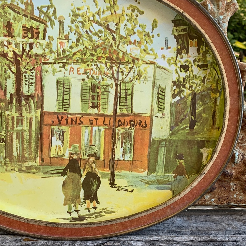 Vintage Scenic Art Plate “Petite Cafe” by Maurice Utrillo - Picture 4 of 9